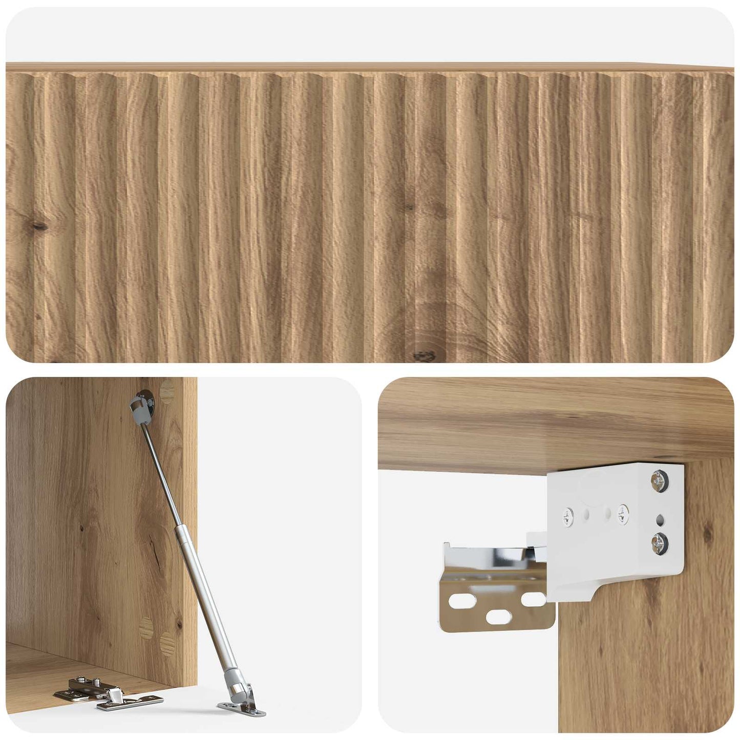 Wall-Mounted TV Cabinet 59.5 x 41 x 30 cm Artisan Oak