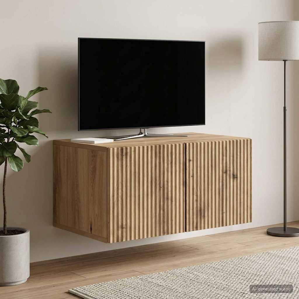 Wall-Mounted TV Cabinet 59.5 x 41 x 30 cm Artisan Oak