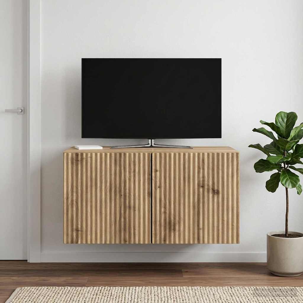 Wall-Mounted TV Cabinet 59.5 x 41 x 30 cm Artisan Oak