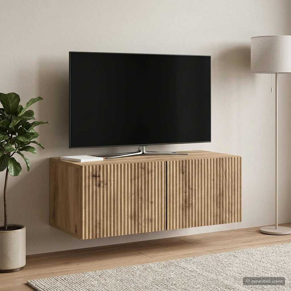 Wall-Mounted TV Cabinet 78.5 x 41 x 30 cm Artisan Oak