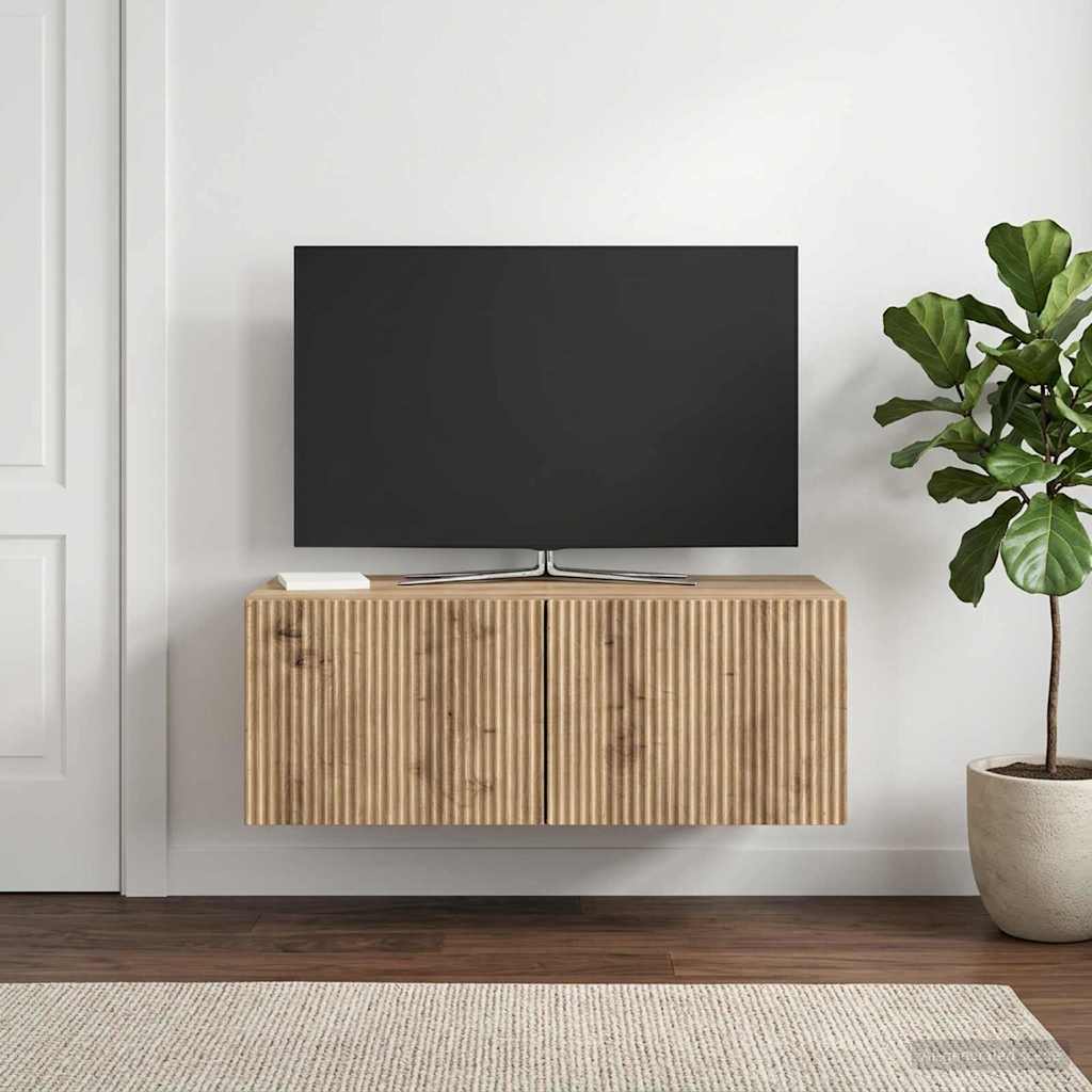 Wall-Mounted TV Cabinet 78.5 x 41 x 30 cm Artisan Oak