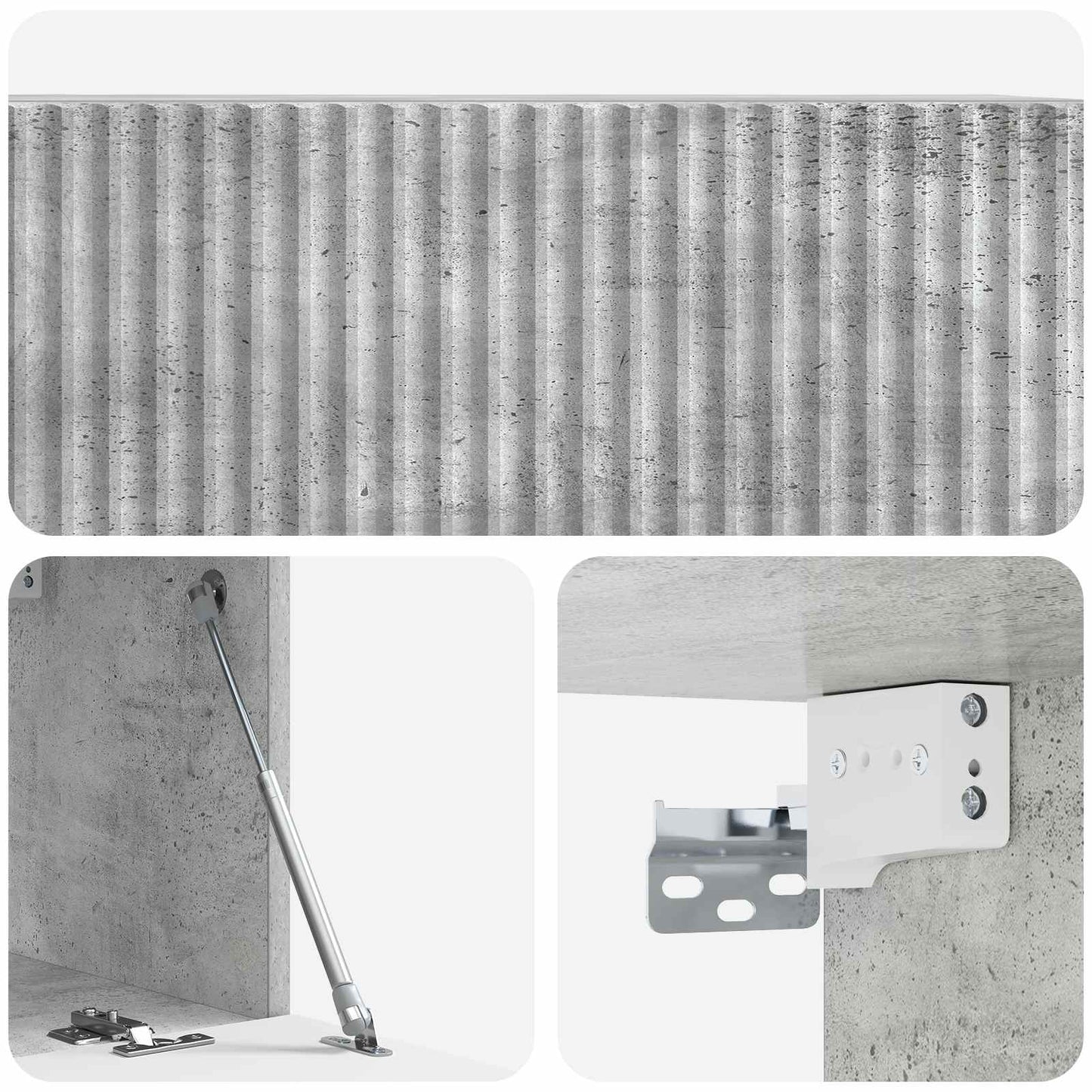 Wall-Mounted TV Cabinet Concrete Grey 78.5 x 31 x 30 cm