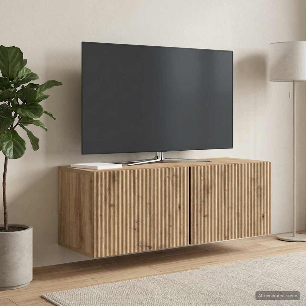 Wall-Mounted TV Cabinet 78.5 x 31 x 30 cm Artisan Oak