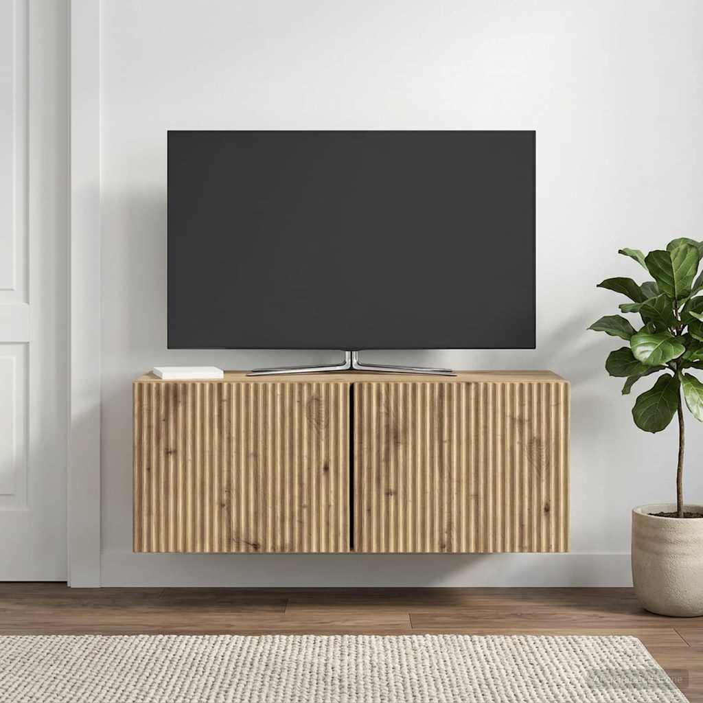 Wall-Mounted TV Cabinet 78.5 x 31 x 30 cm Artisan Oak