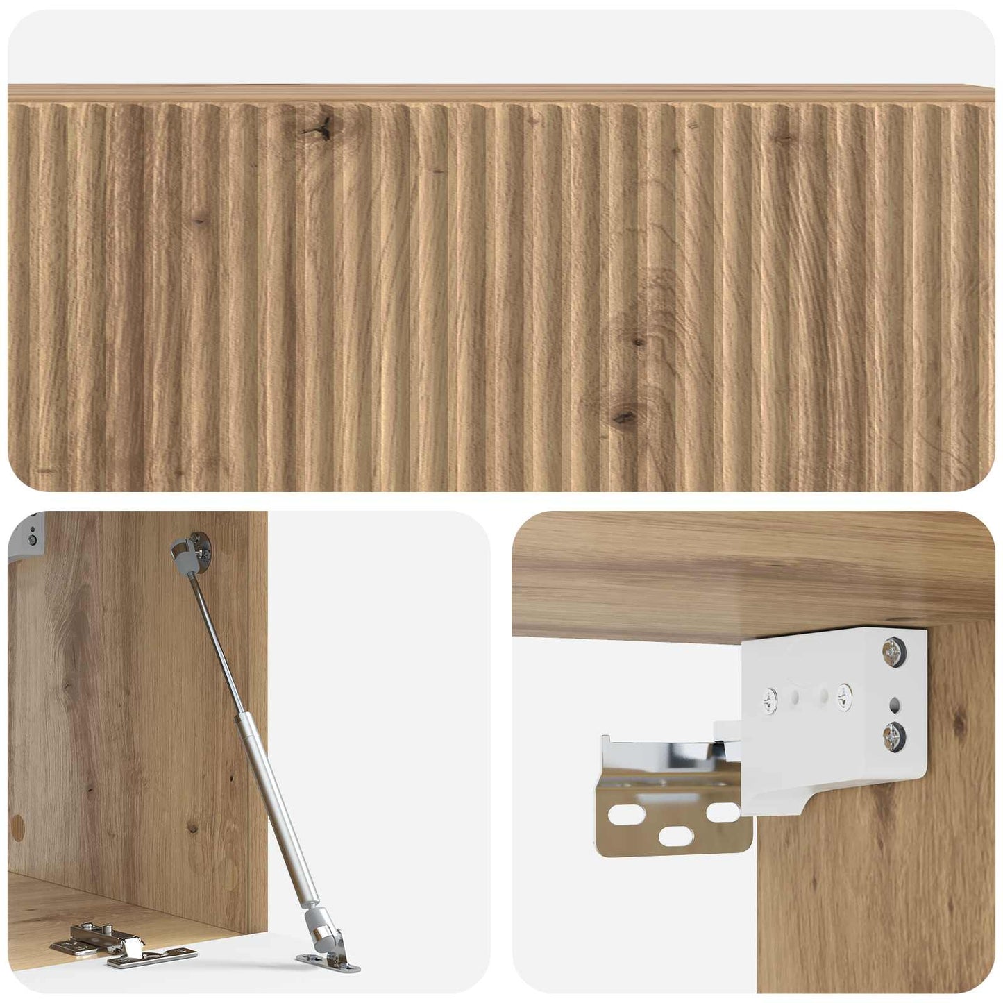 Wall-Mounted TV Cabinet 98 x 31 x 30 cm Artisan Oak