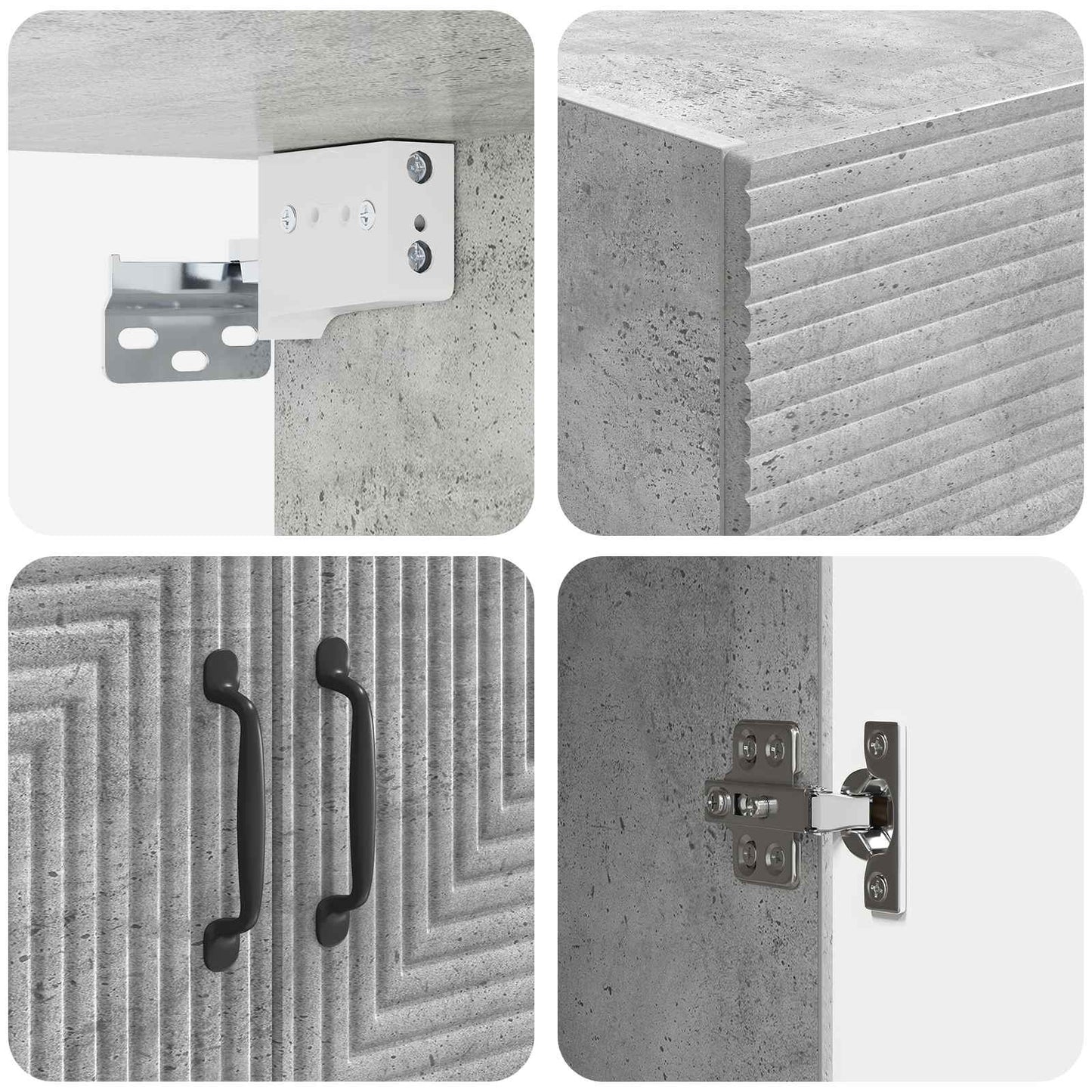 Wall-Mounted Cabinet Concrete Grey 59 x 31 x 60 cm