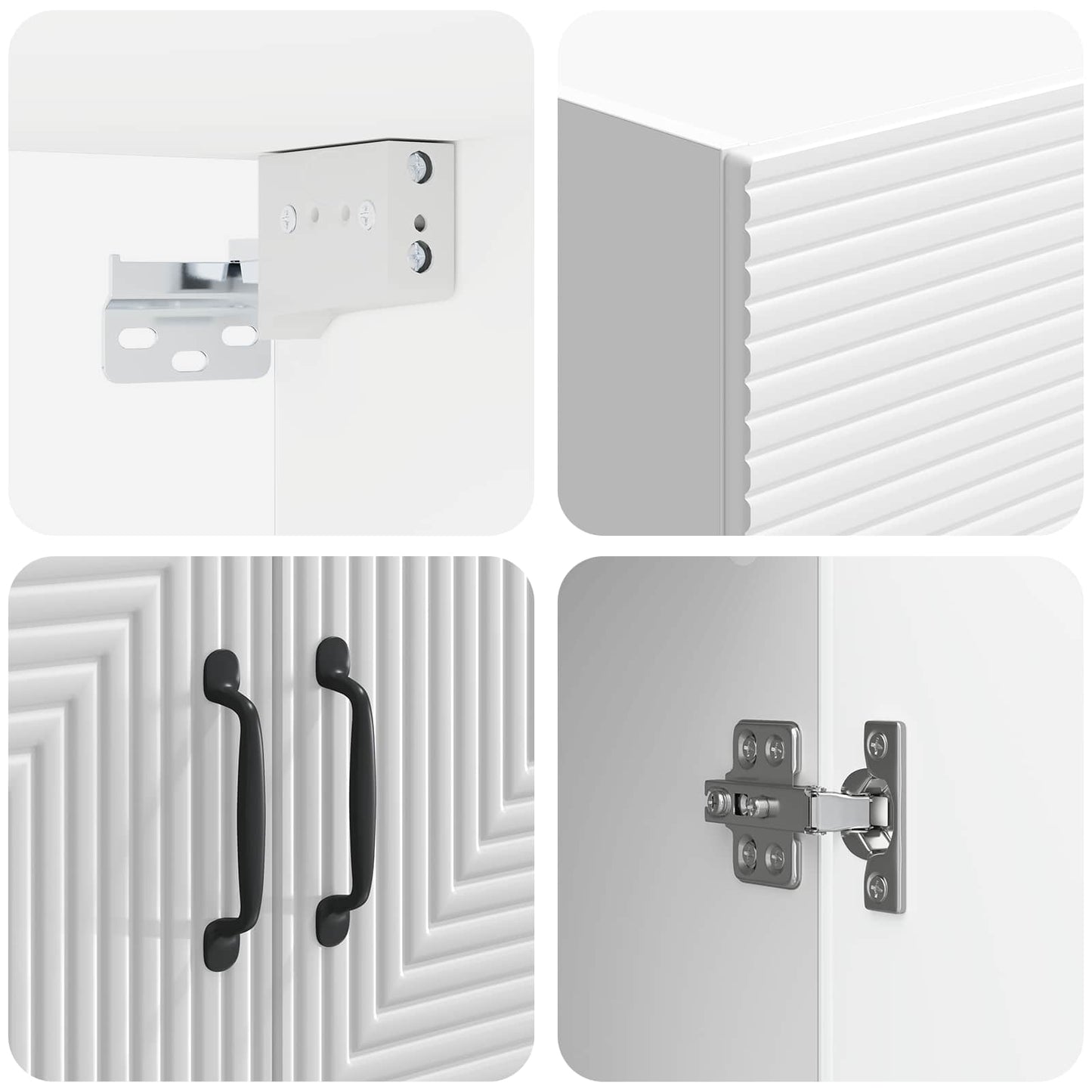 Wall-Mounted Cabinet High Gloss White 59 x 31 x 60 cm