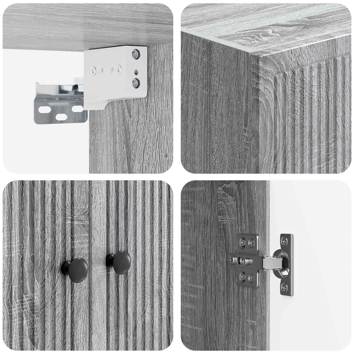 Wall-Mounted Cabinet Grey Sonoma 59 x 31 x 60 cm