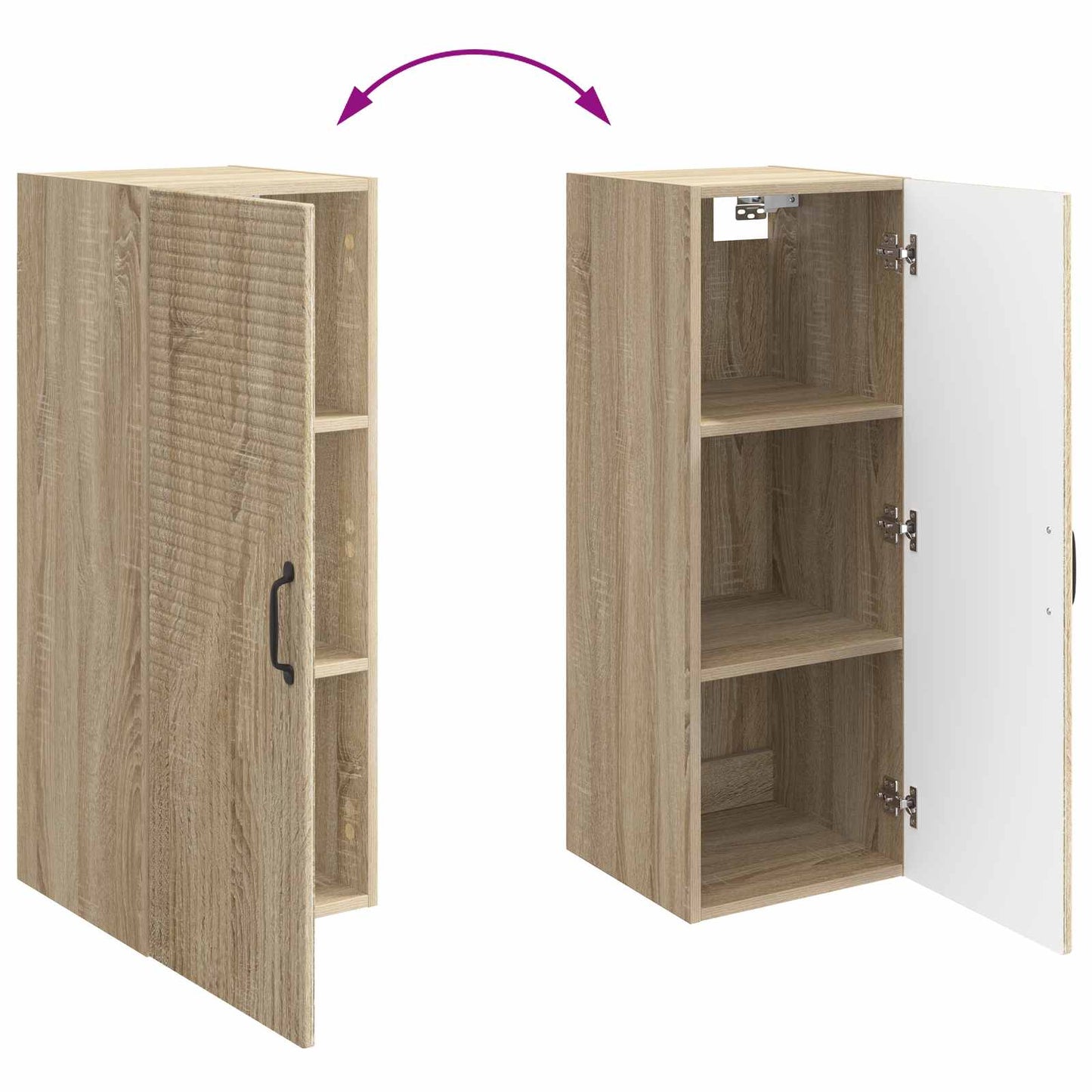 Wall-Mounted Cabinet Sonoma Oak 33 x 34.5 x 90 cm
