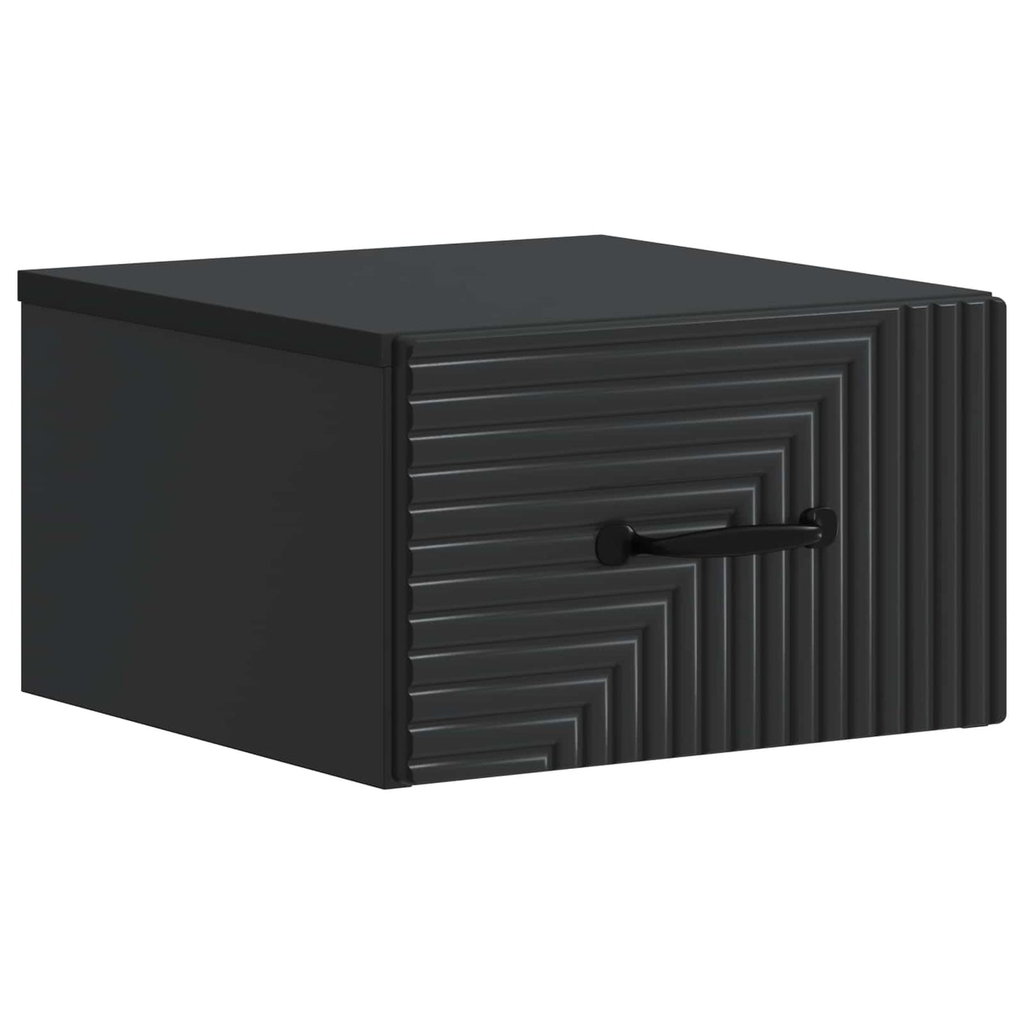 Wall-Mounted Bedside Cabinet Black 34.5 x 33 x 20 cm