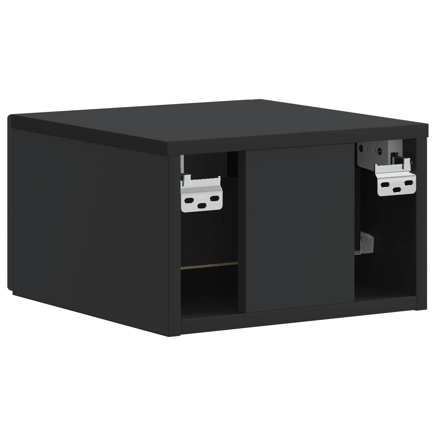 Wall-Mounted Bedside Cabinet Black 34.5 x 33 x 20 cm