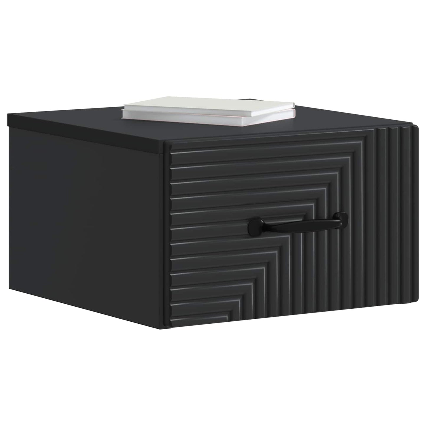 Wall-Mounted Bedside Cabinet Black 34.5 x 33 x 20 cm
