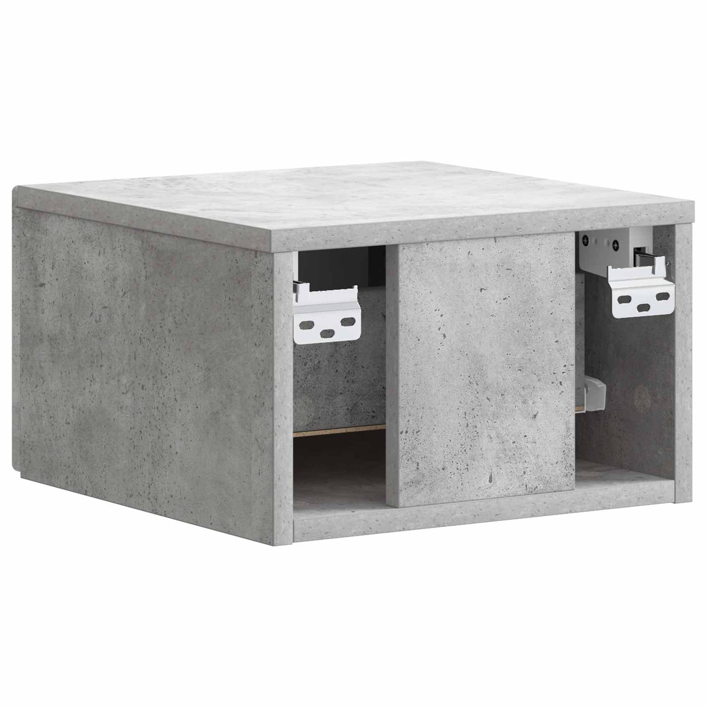 Wall-Mounted Bedside Cabinet 2 pcs Concrete Grey