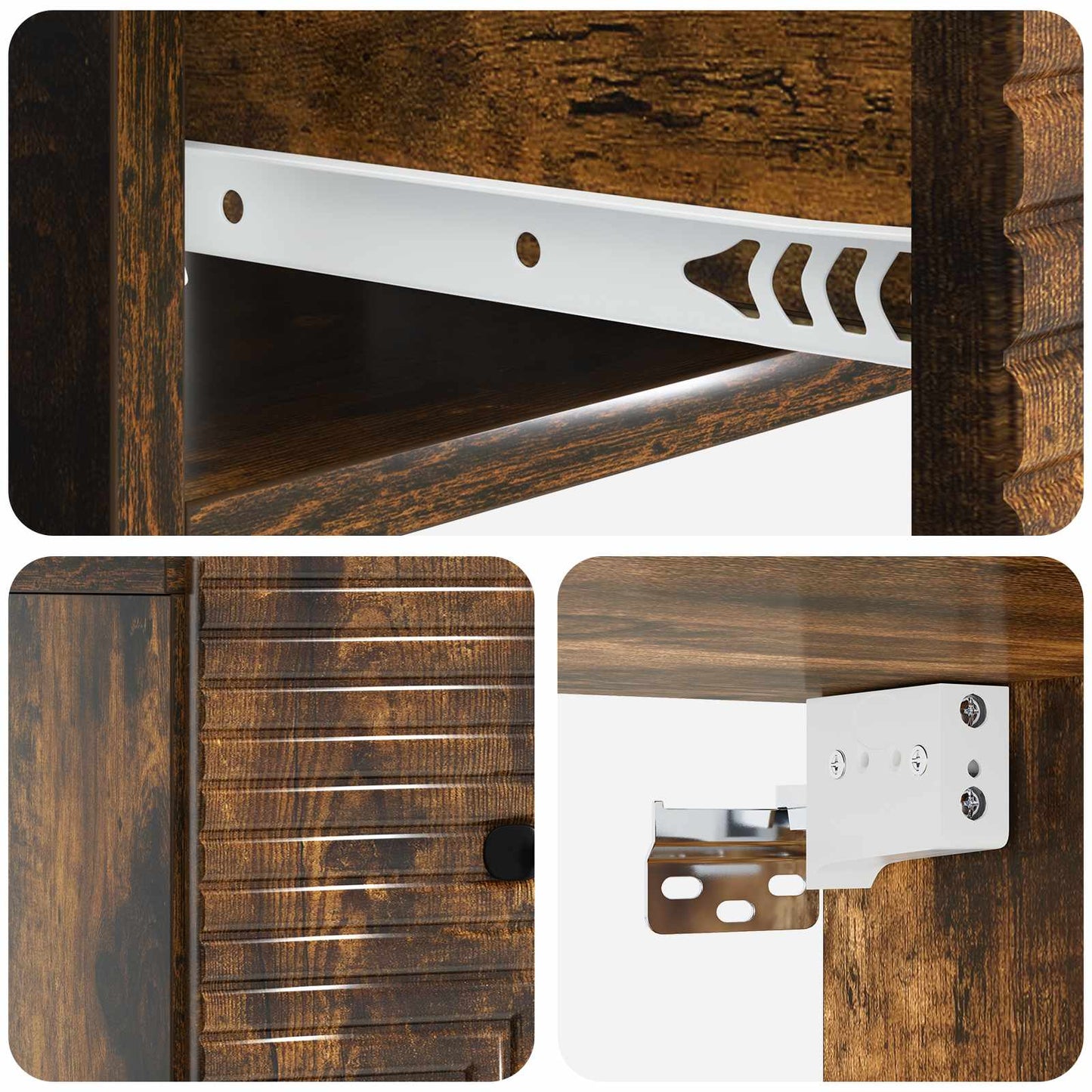 Wall-Mounted Bedside Cabinet Smoked Oak 34.5 x 33 x 20 cm