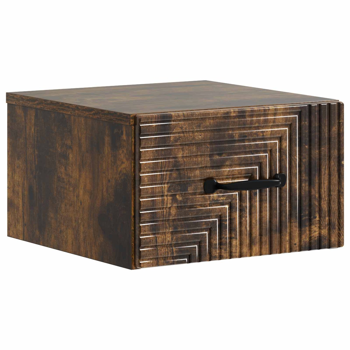 Wall-Mounted Bedside Cabinet Smoked Oak 34.5 x 33 x 20 cm