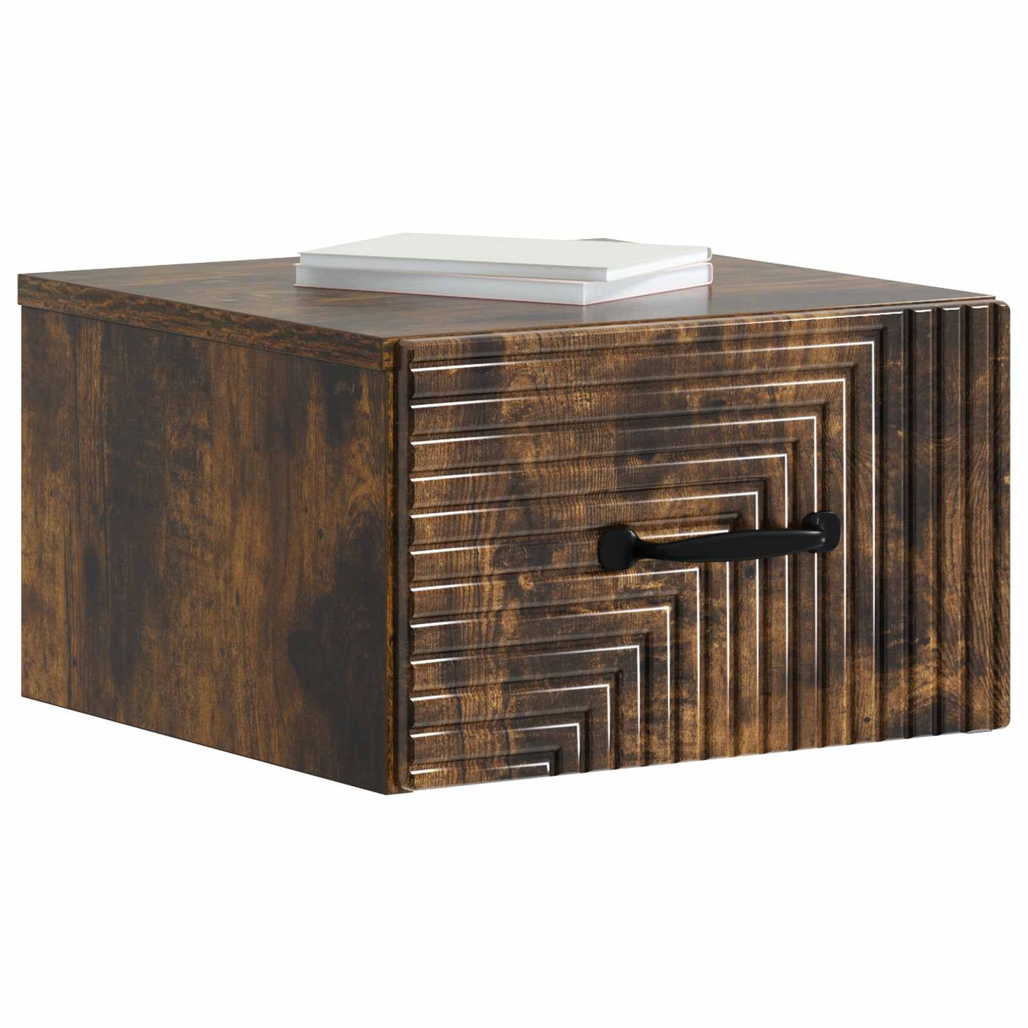 Wall-Mounted Bedside Cabinet Smoked Oak 34.5 x 33 x 20 cm