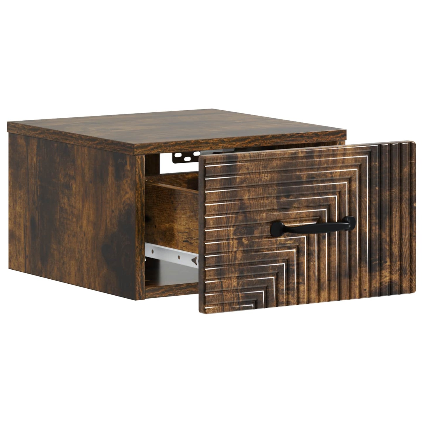Wall-Mounted Bedside Cabinet 2 pcs Smoked Oak 34.5 x 33 x 20 cm