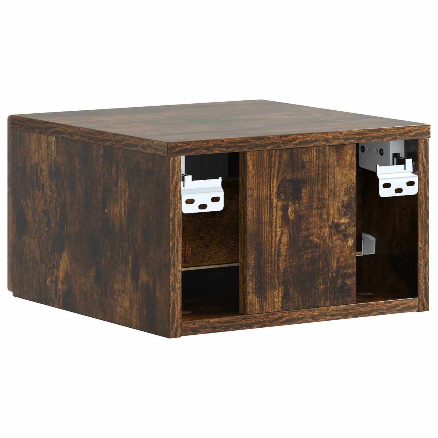 Wall-Mounted Bedside Cabinet 2 pcs Smoked Oak 34.5 x 33 x 20 cm