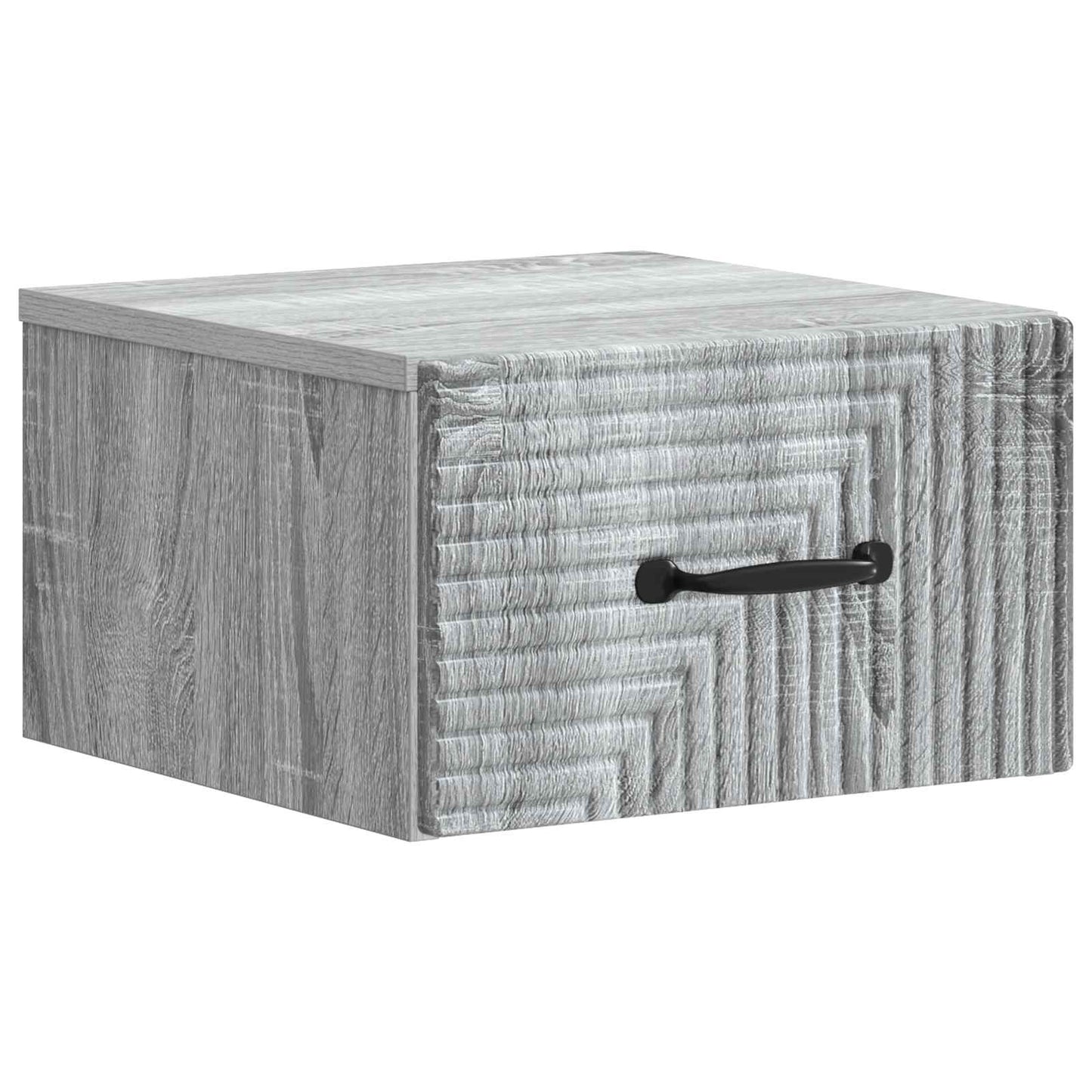 Wall-Mounted Bedside Cabinet Grey Sonoma 34.5 x 33 x 20 cm