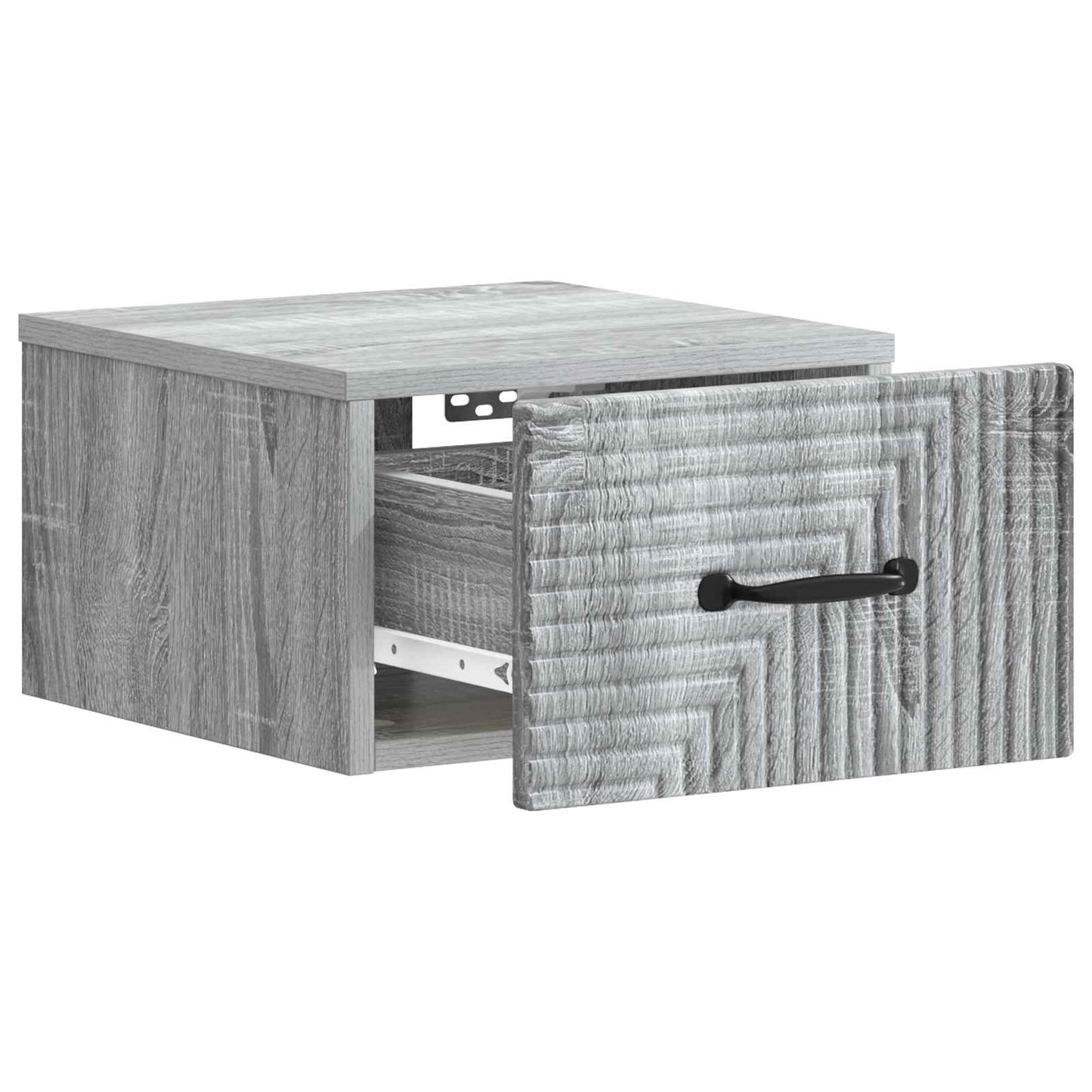 Wall-Mounted Bedside Cabinet Grey Sonoma 34.5 x 33 x 20 cm