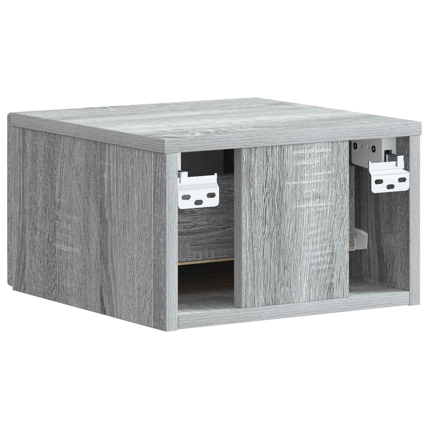 Wall-Mounted Bedside Cabinet Grey Sonoma 34.5 x 33 x 20 cm