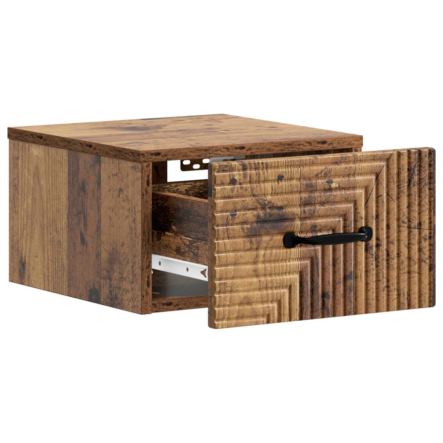 Wall-Mounted Bedside Cabinet Old Wood 34.5 x 33 x 20 cm