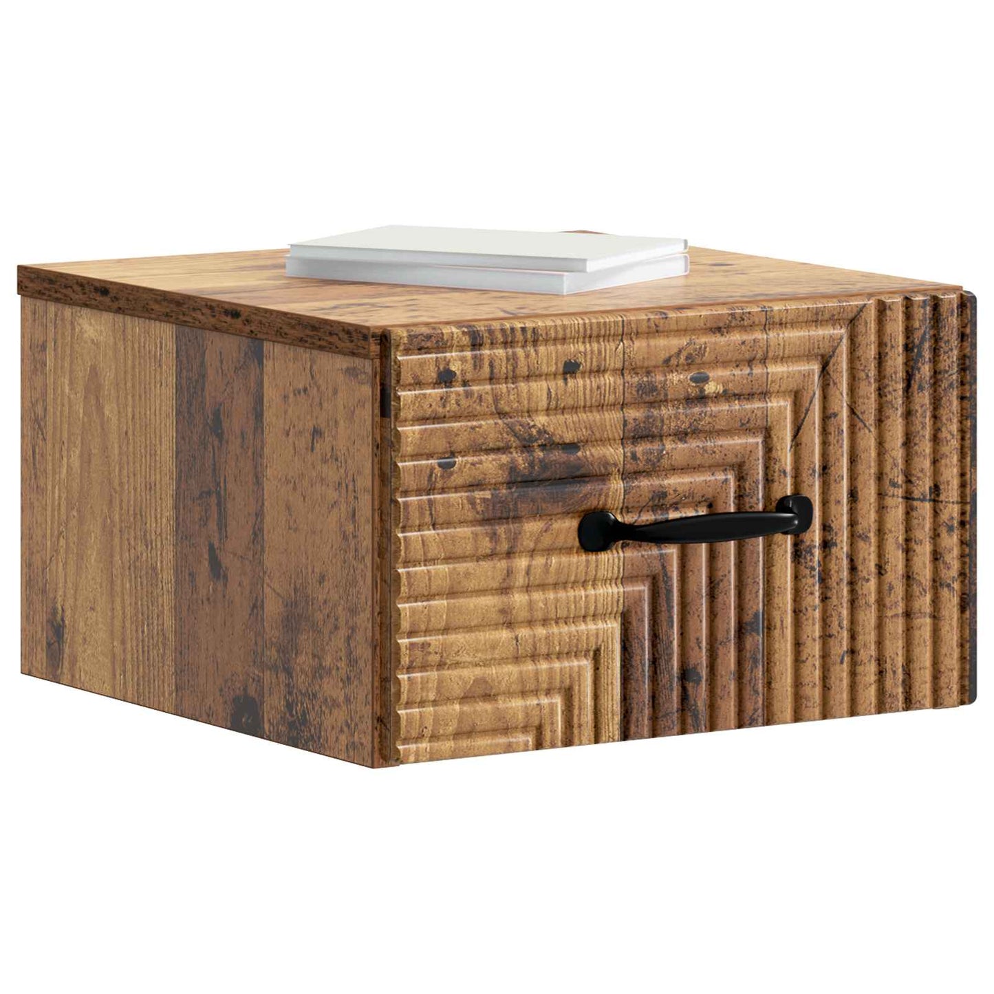Wall-Mounted Bedside Cabinet Old Wood 34.5 x 33 x 20 cm