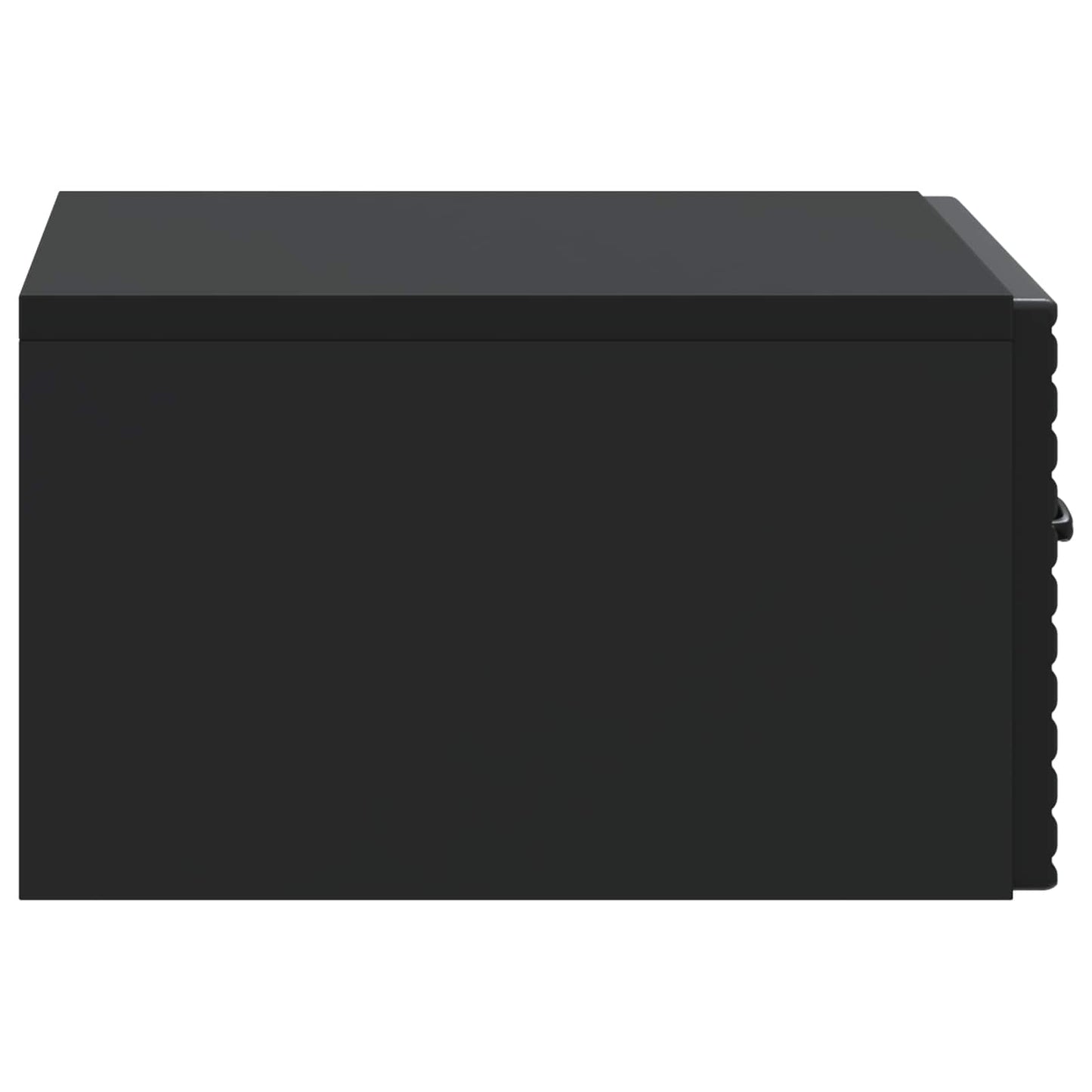 Wall-Mounted Bedside Cabinet Black 49 x 34.5 x 20 cm