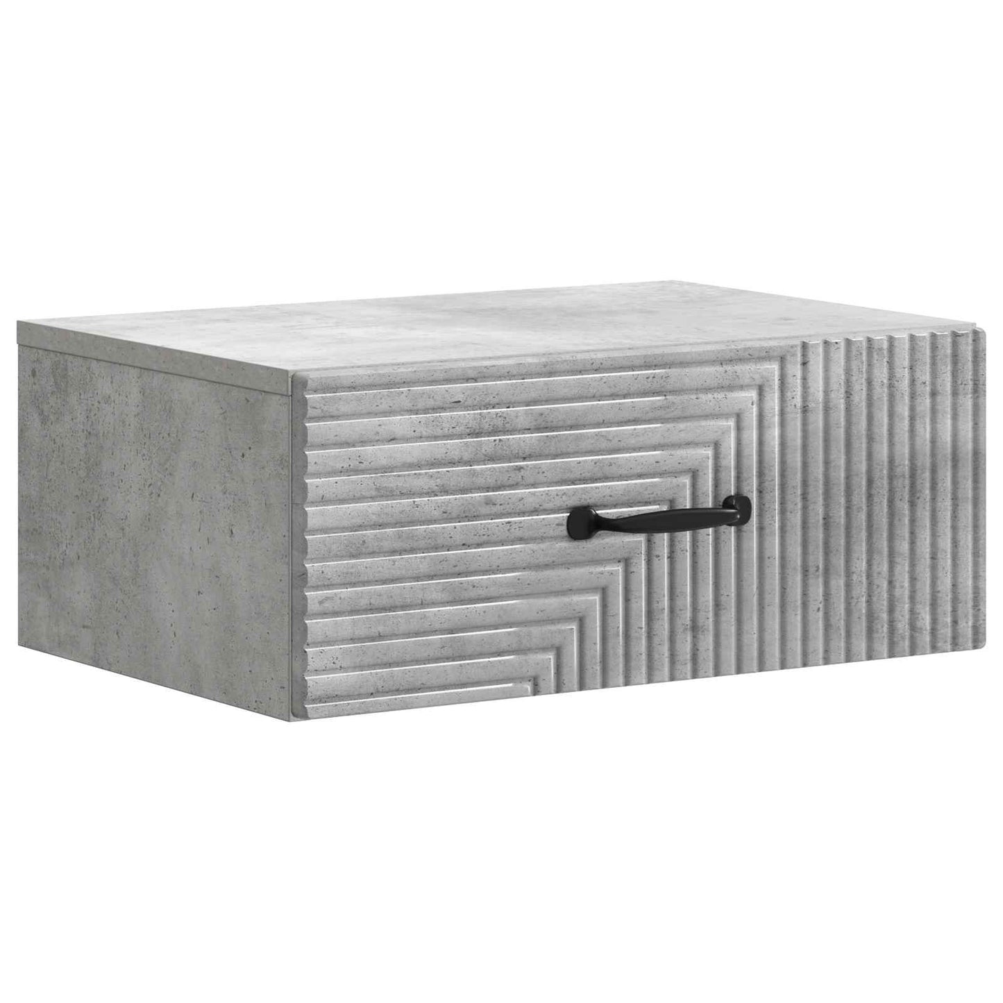 Wall-Mounted Bedside Cabinet Concrete Grey 49 x 34.5 x 20 cm