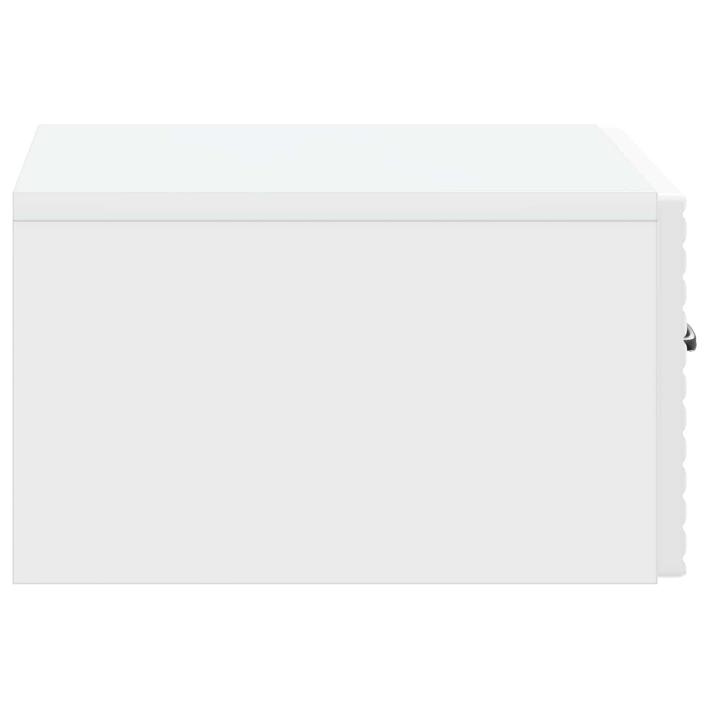 Wall-Mounted Bedside Cabinet High Gloss White 49 x 34.5 x 20 cm