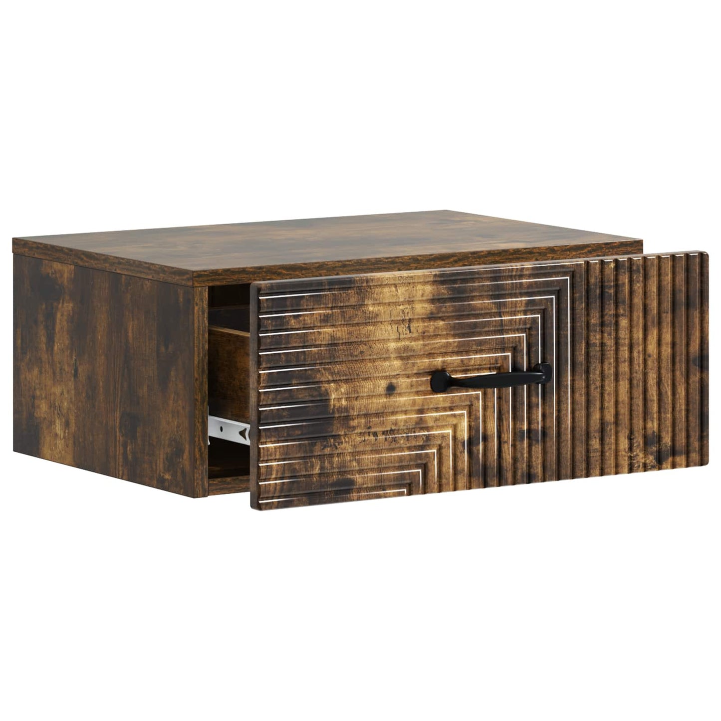 Wall-Mounted Bedside Cabinet Smoked Oak 49 x 34.5 x 20 cm