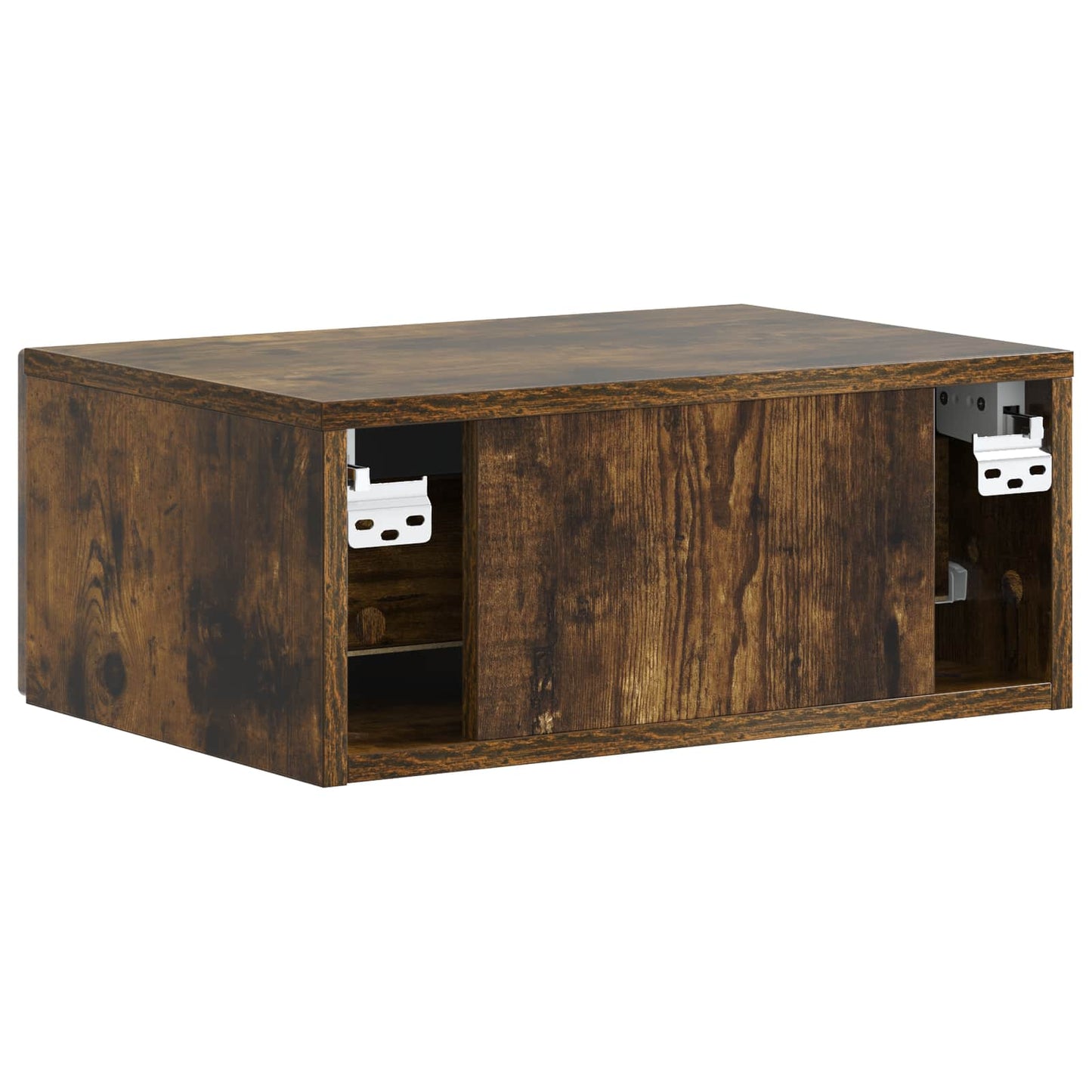 Wall-Mounted Bedside Cabinet Smoked Oak 49 x 34.5 x 20 cm