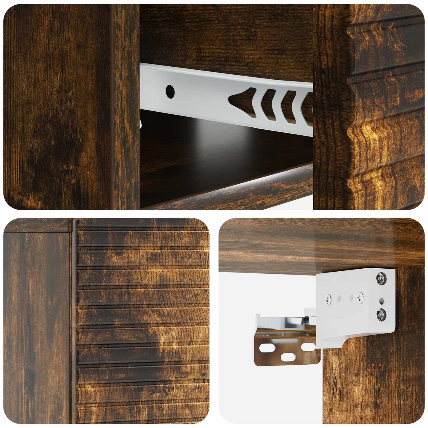 Wall-Mounted Bedside Cabinet 2 pcs Smoked Oak 49 x 34.5 x 20 cm