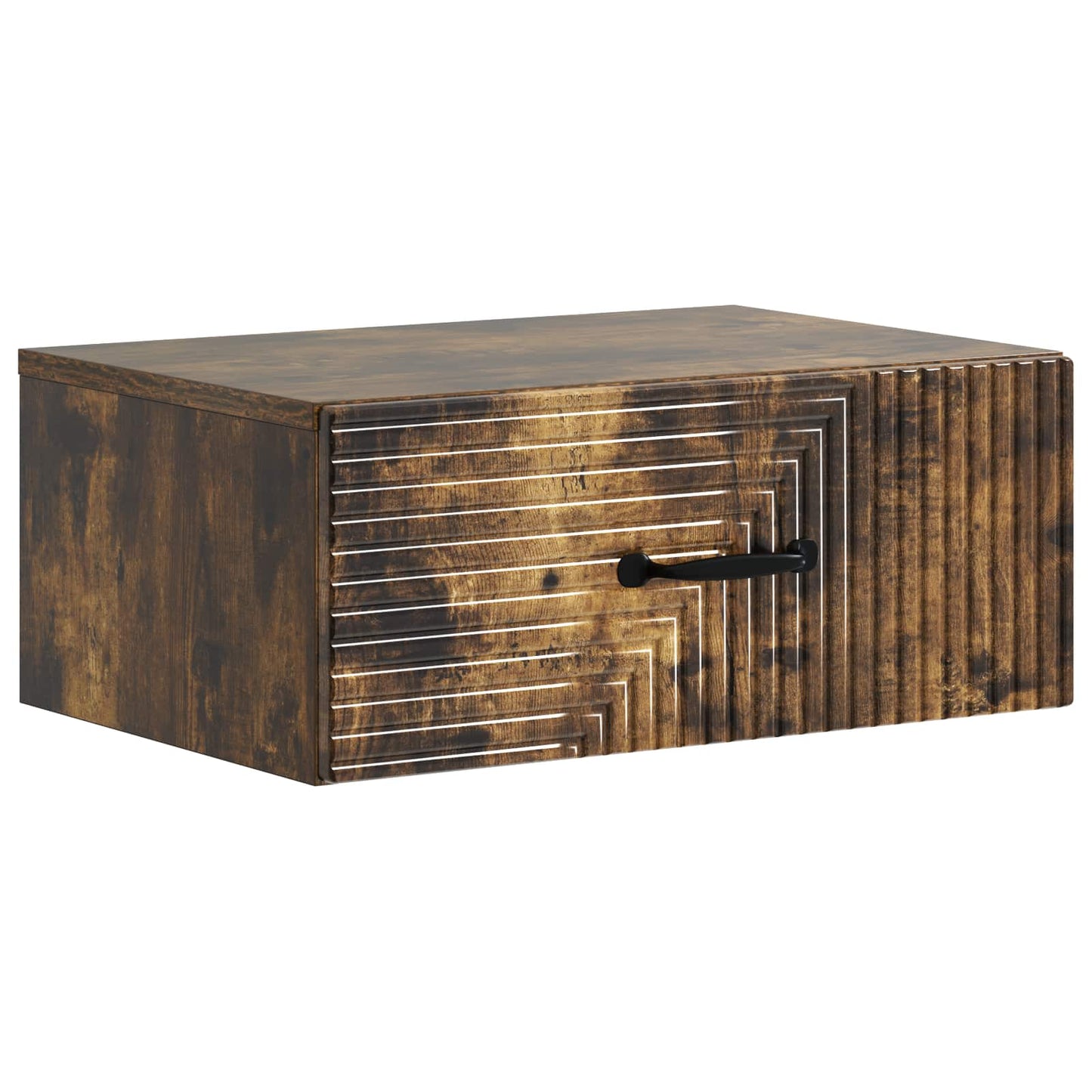 Wall-Mounted Bedside Cabinet 2 pcs Smoked Oak 49 x 34.5 x 20 cm
