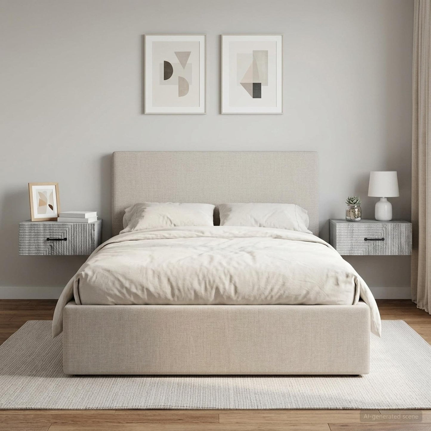 Wall-Mounted Bedside Cabinet 2 pcs Grey Sonoma Engineered Wood