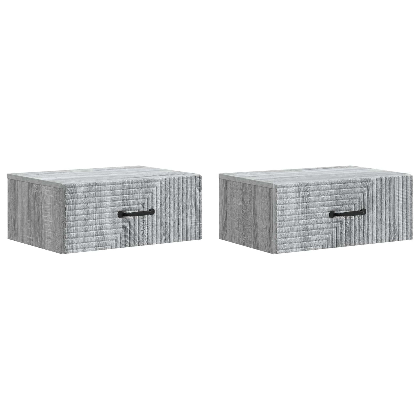 Wall-Mounted Bedside Cabinet 2 pcs Grey Sonoma Engineered Wood