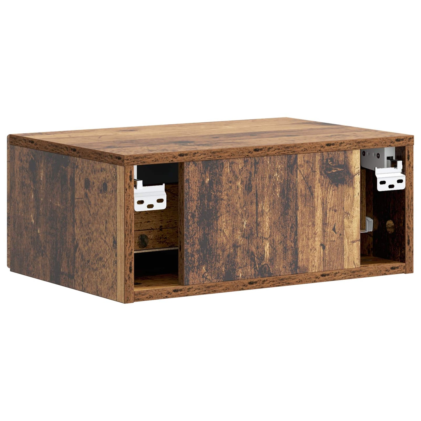 Wall-Mounted Bedside Cabinet Old Wood 49 x 34.5 x 20 cm