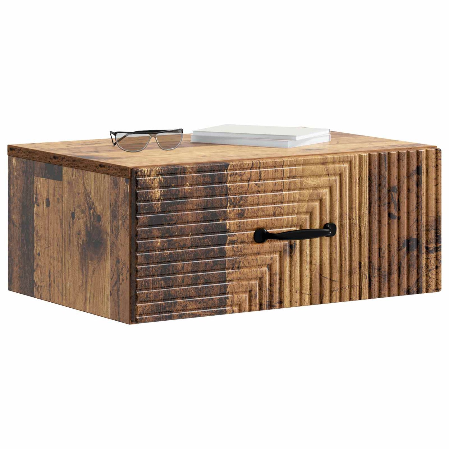 Wall-Mounted Bedside Cabinet 2 pcs Old Wood 49 x 34.5 x 20 cm