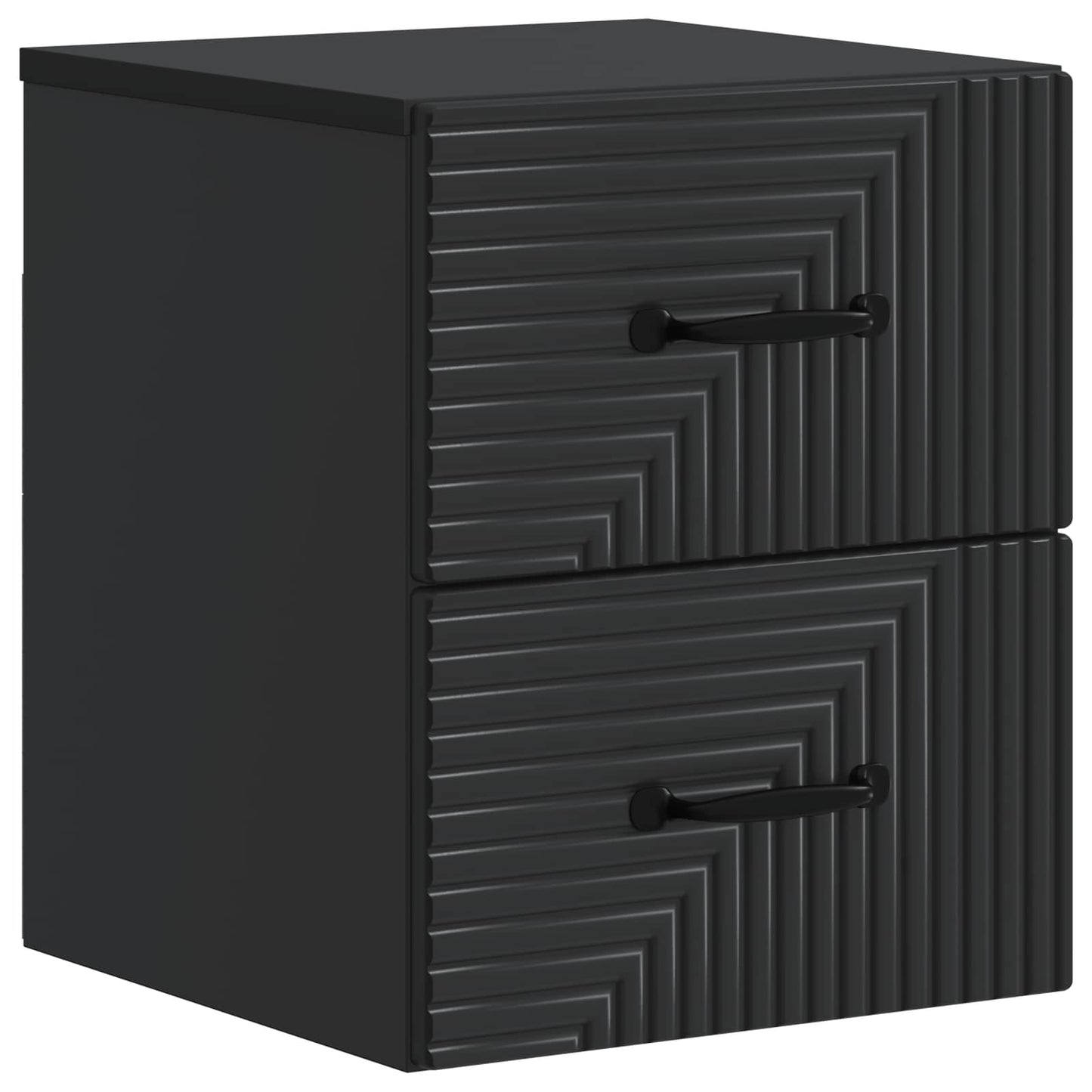 Wall-Mounted Bedside Cabinet Black 34.5 x 33 x 40 cm