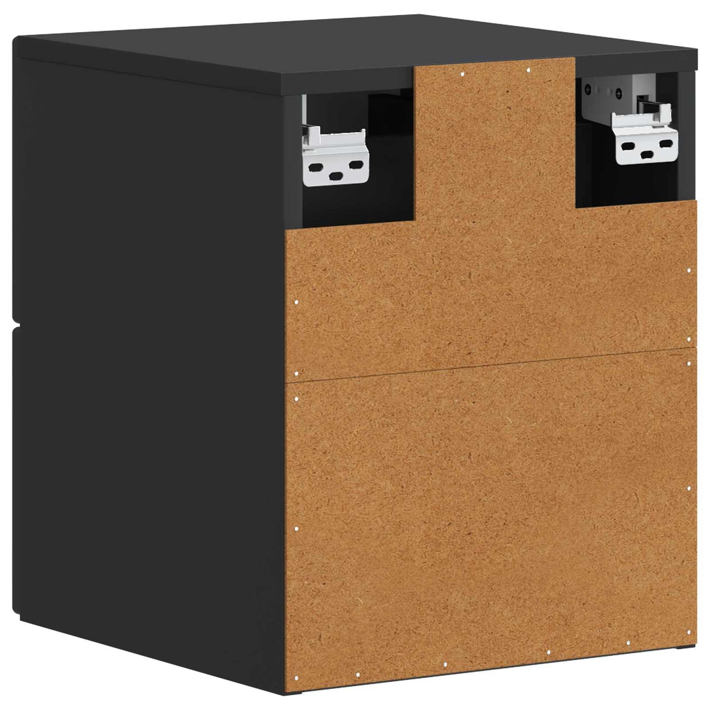 Wall-Mounted Bedside Cabinet 2 pcs Black 34.5 x 33 x 40 cm