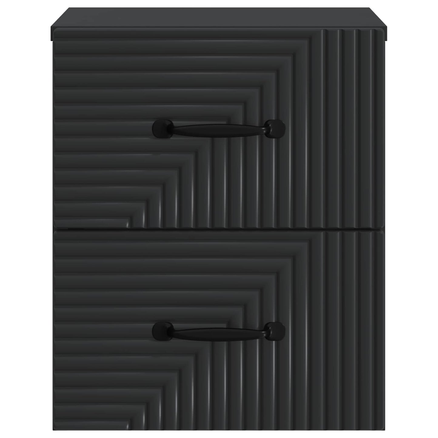 Wall-Mounted Bedside Cabinet 2 pcs Black 34.5 x 33 x 40 cm