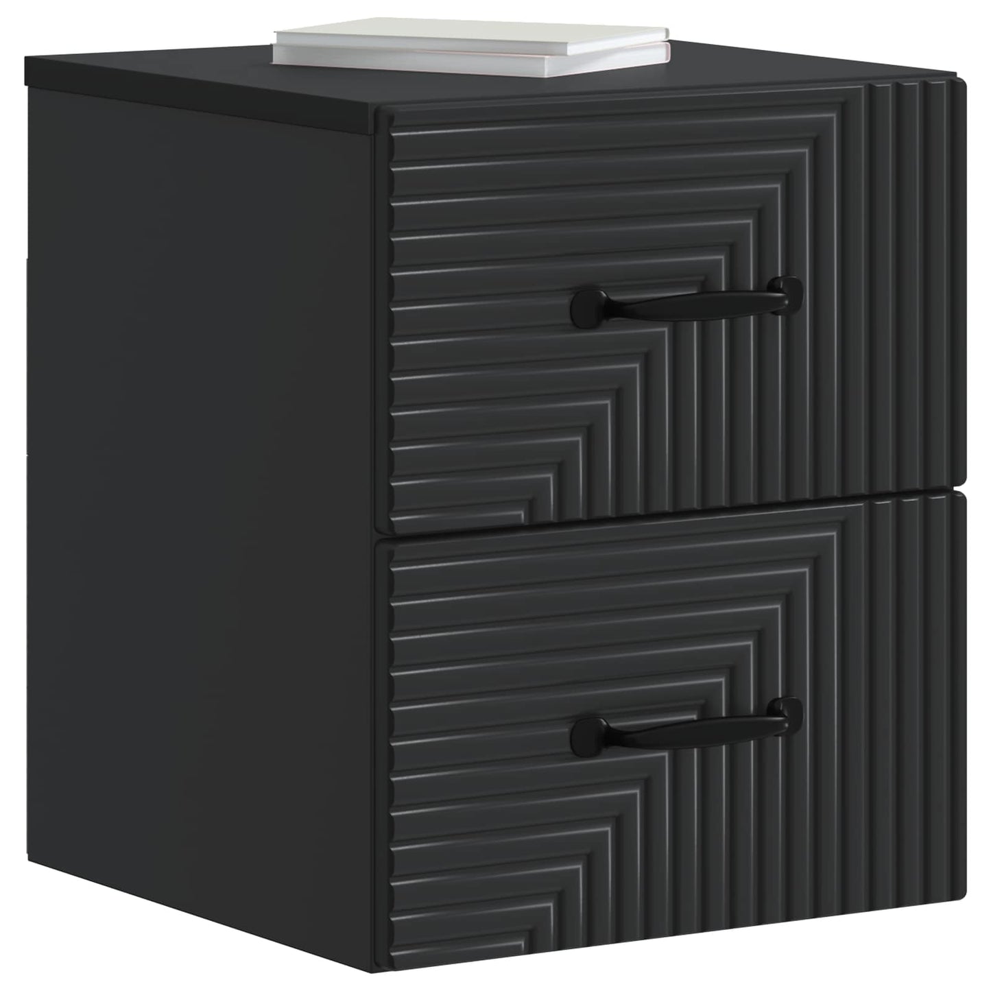 Wall-Mounted Bedside Cabinet 2 pcs Black 34.5 x 33 x 40 cm
