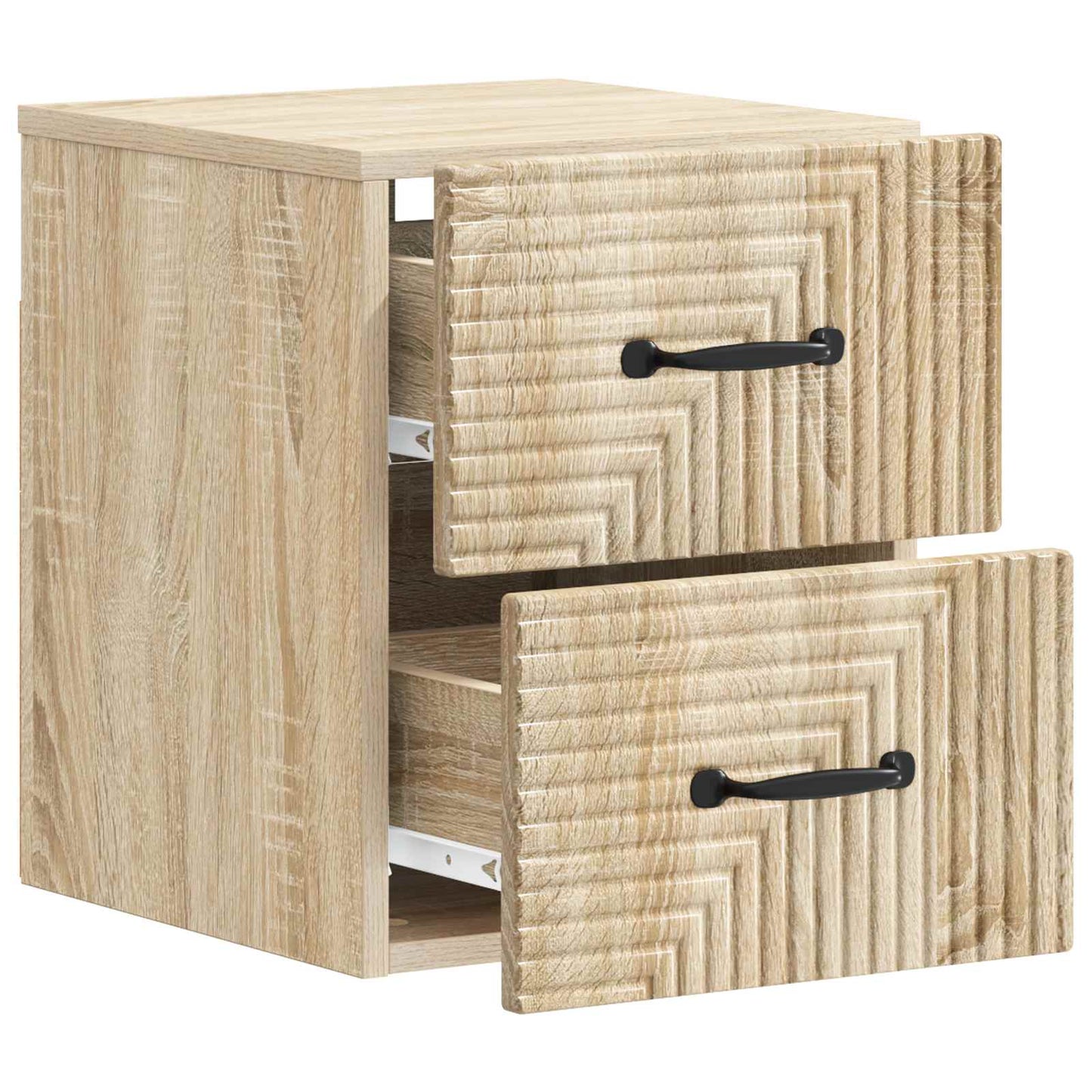 Wall-Mounted Bedside Cabinet 2 pcs Sonoma Oak 34.5 x 33 x 40 cm