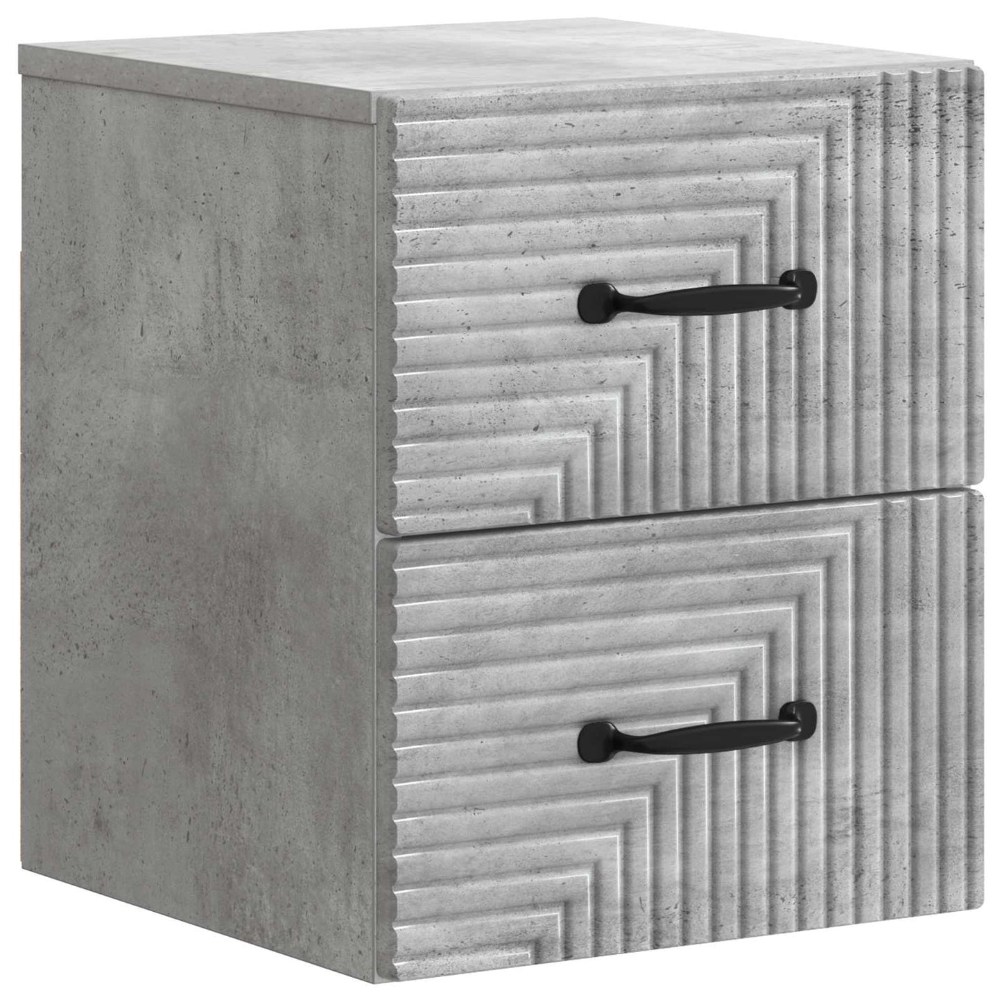 Wall-Mounted Bedside Cabinet Concrete Grey 34.5 x 33 x 40 cm