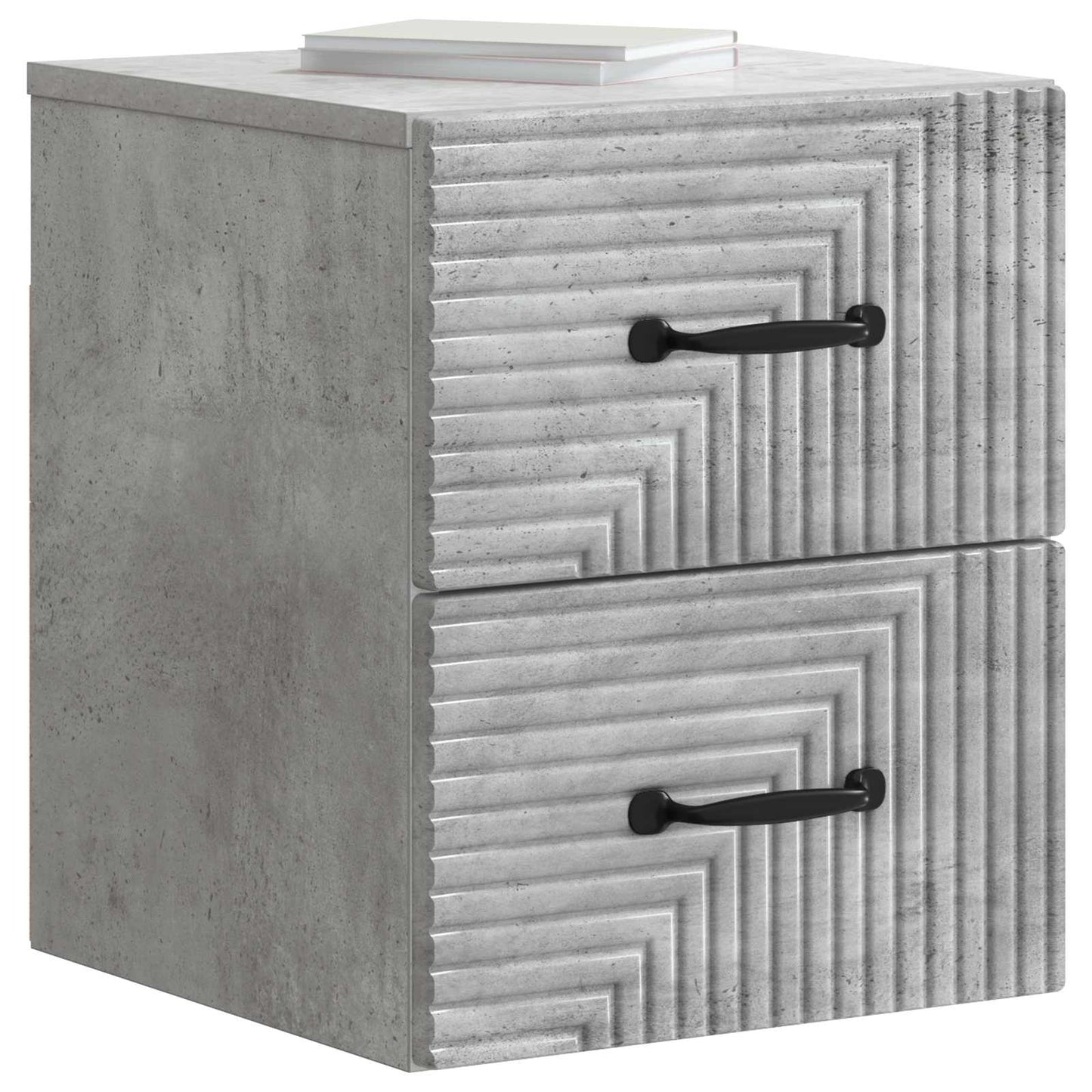 Wall-Mounted Bedside Cabinet Concrete Grey 34.5 x 33 x 40 cm