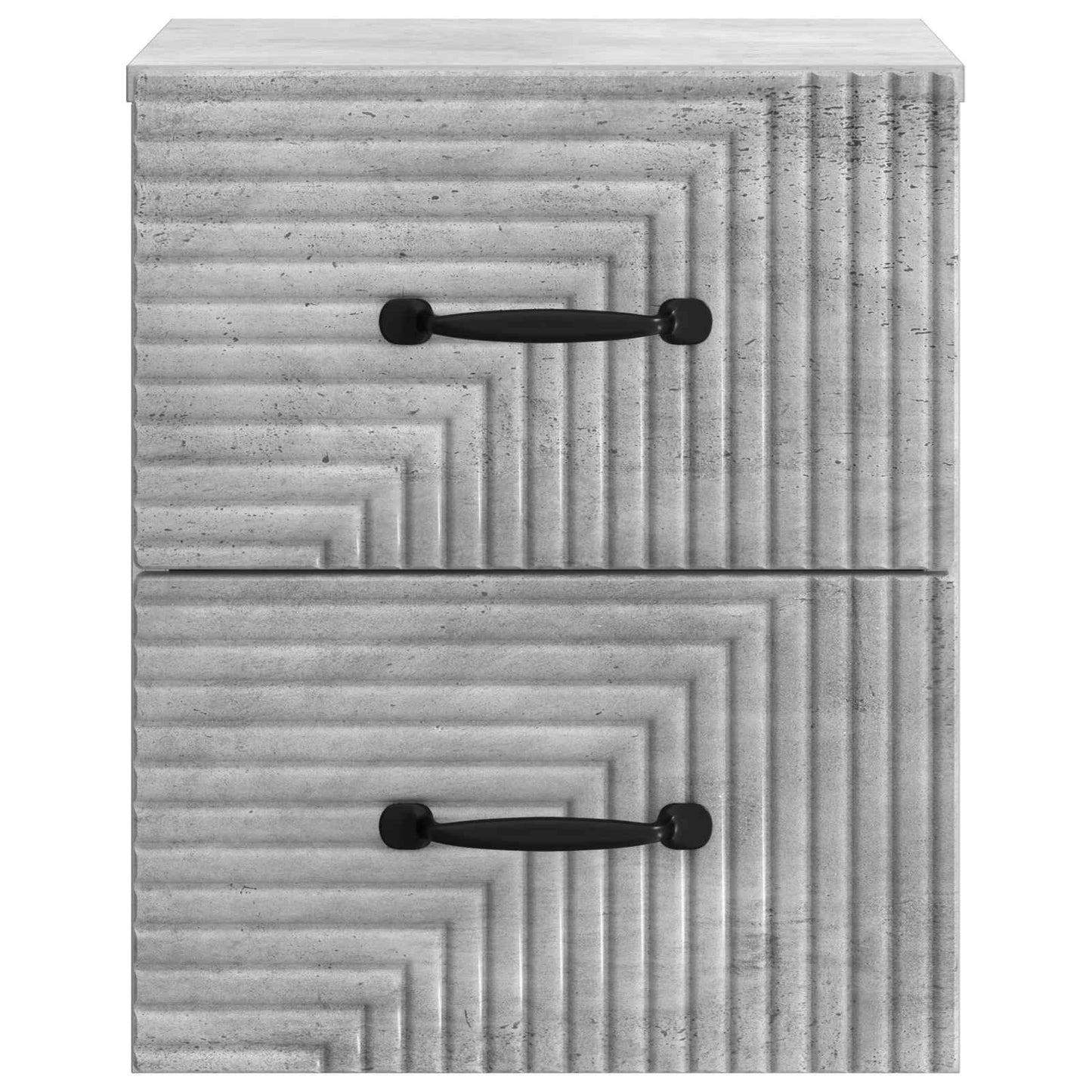 Wall-Mounted Bedside Cabinet with Drawer 2 pcs Concrete Grey