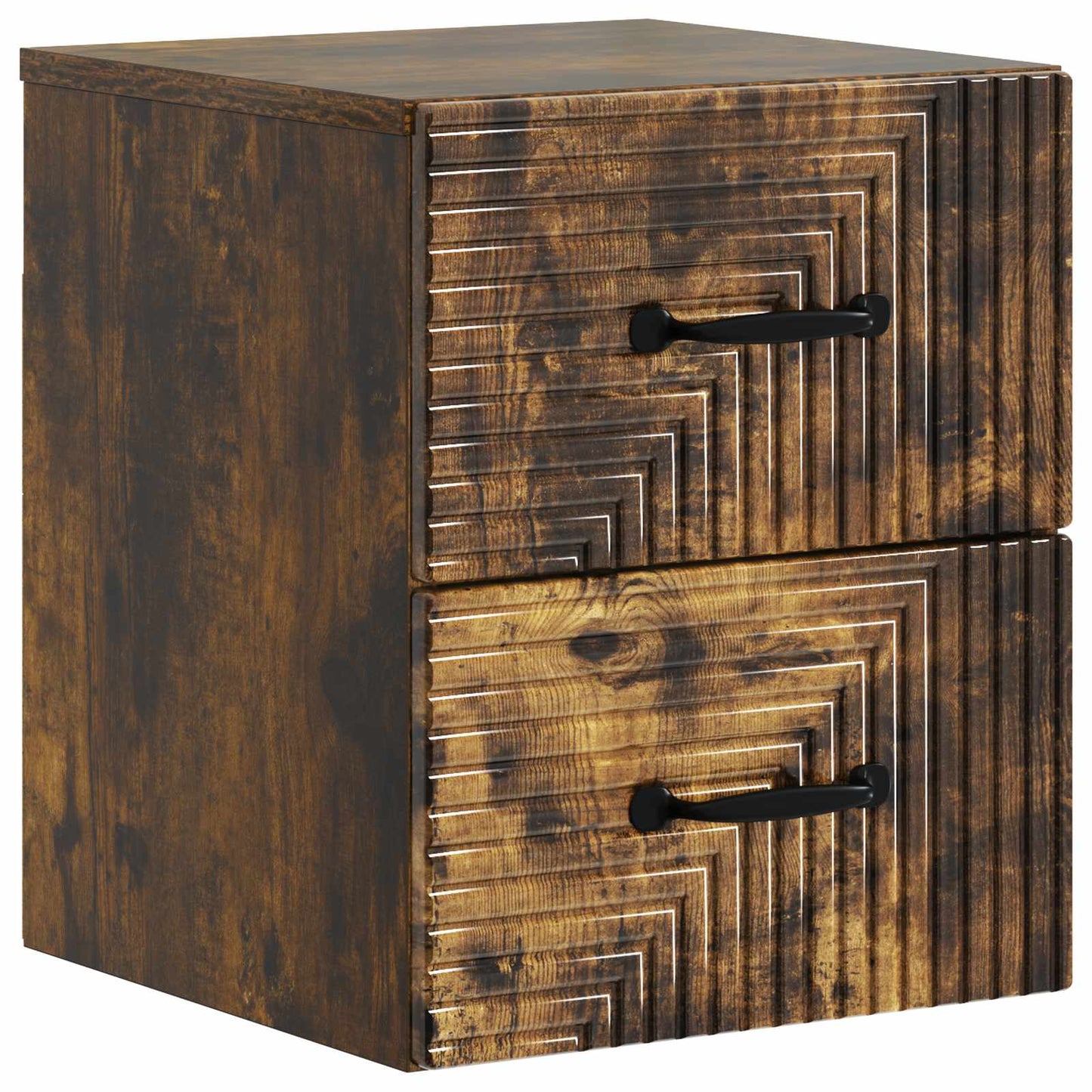 Wall-Mounted Bedside Cabinet 2 pcs Smoked Oak 34.5 x 33 x 40 cm