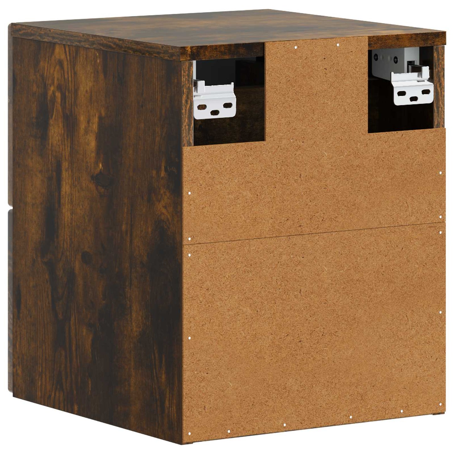Wall-Mounted Bedside Cabinet 2 pcs Smoked Oak 34.5 x 33 x 40 cm