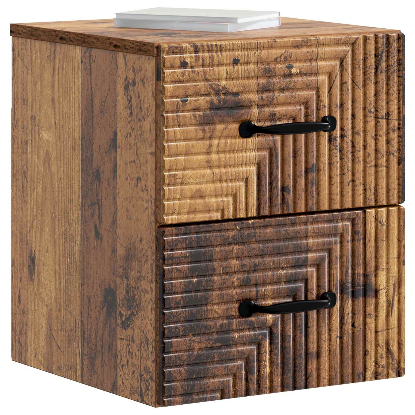 Wall-Mounted Bedside Cabinet Old Wood 34.5 x 33 x 40 cm