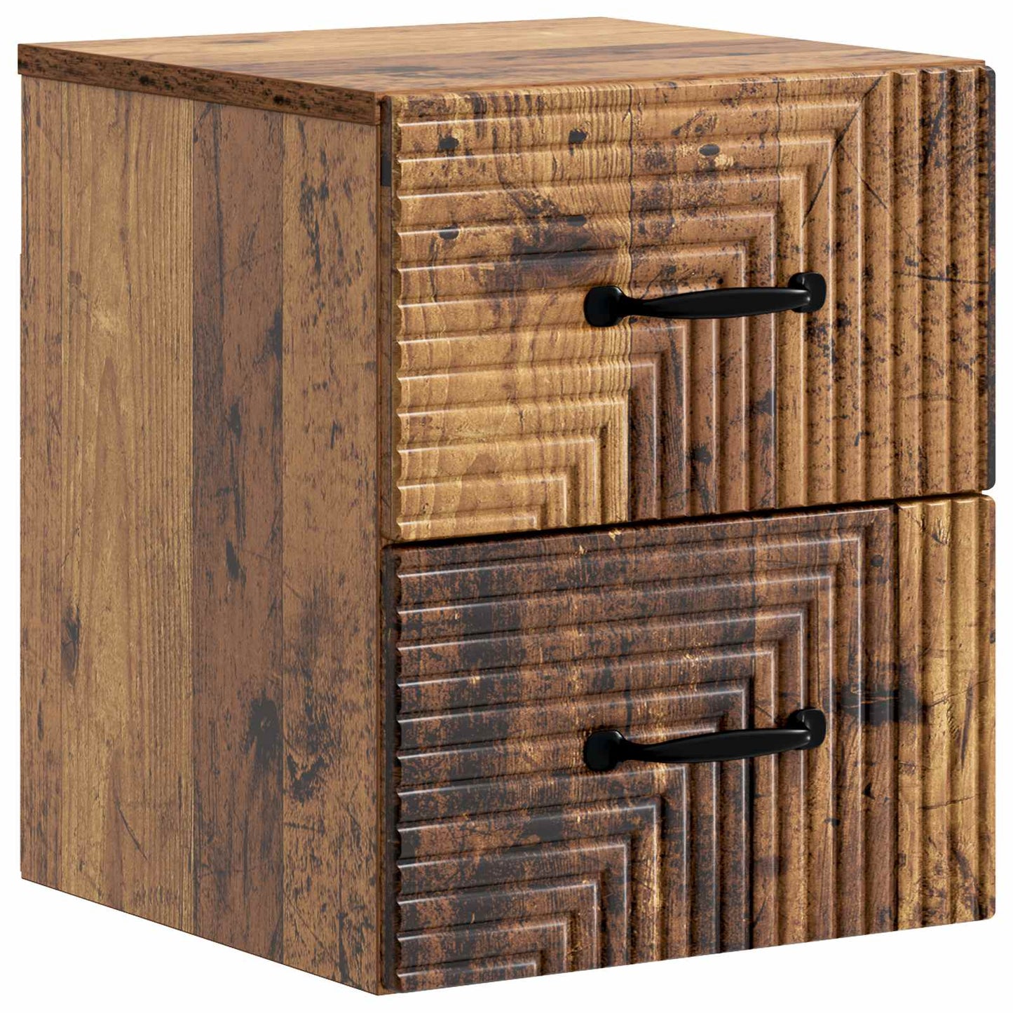 Wall-Mounted Bedside Cabinet 2 pcs Old Wood 34.5 x 33 x 40 cm